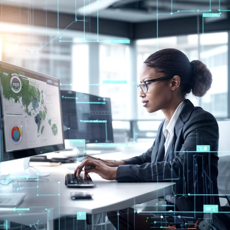 Illustration der KI-Integration in Geschäftsanwendungen